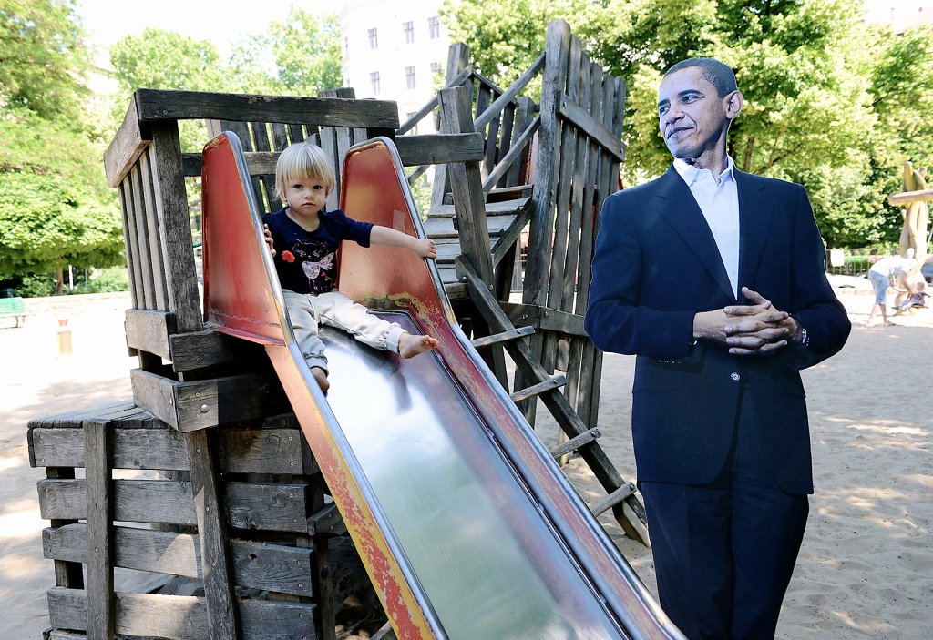 Praesident Obama besucht das richtige Berlin